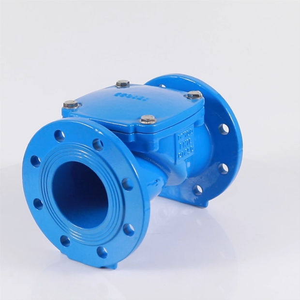 Why should a check valve be installed at the outlet of the pump?